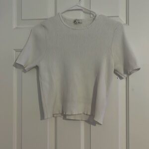 Z-Supply Girls Ribbed White Crop
